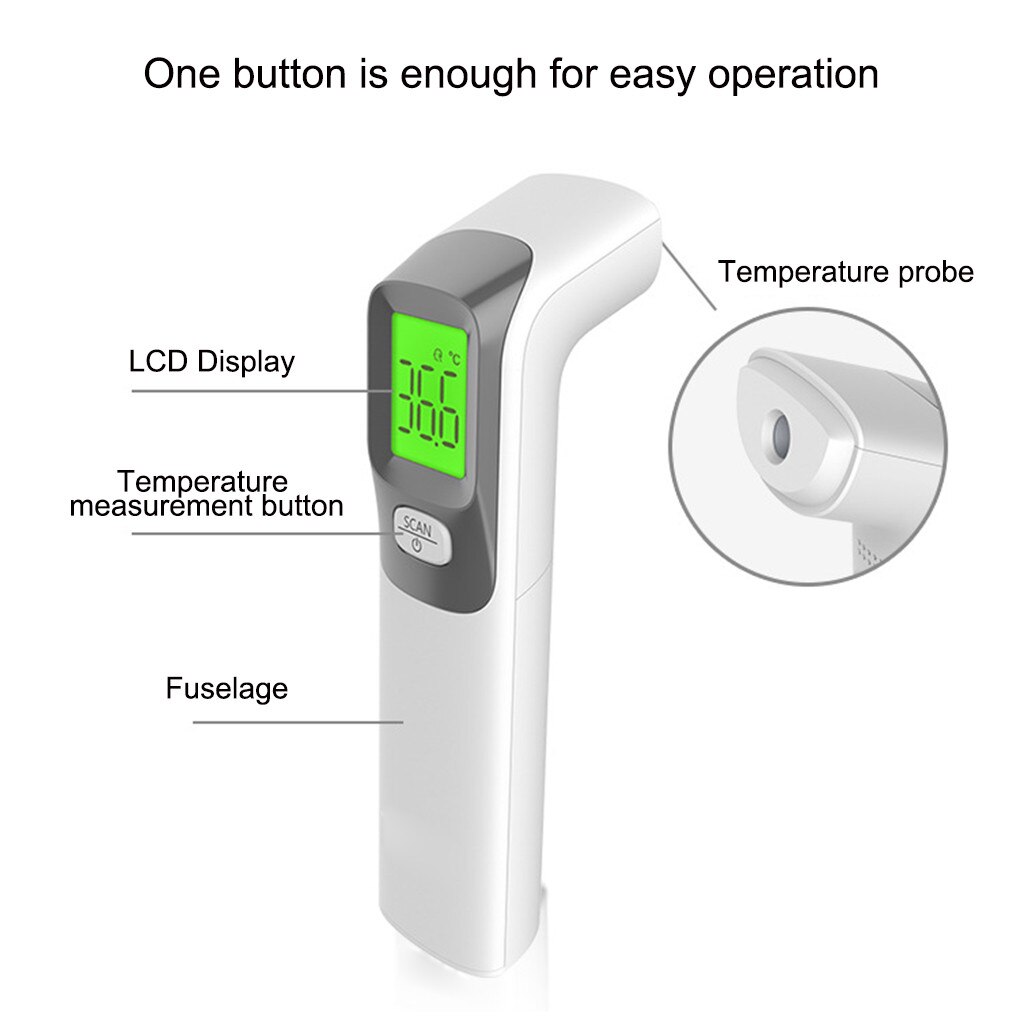 Digital Infrared Forehead Thermometer Lcd Ir Thermometer Non-contact Ir Infrared Thermometer Temperature Meter With Fever Alarm