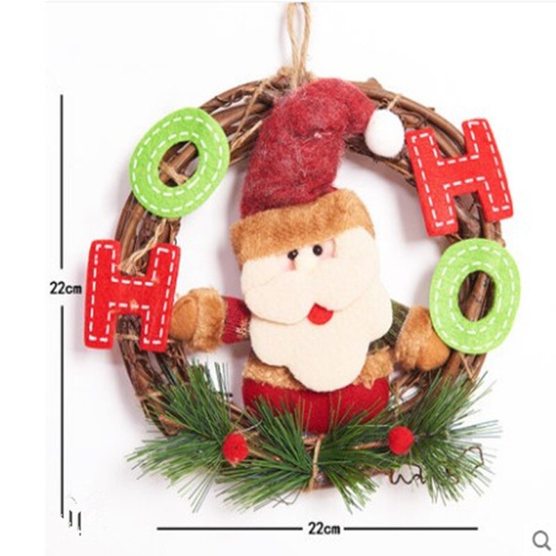 Garlands hanging decorations on the door decoration Christmas scene layout: Fluorescence Yellow