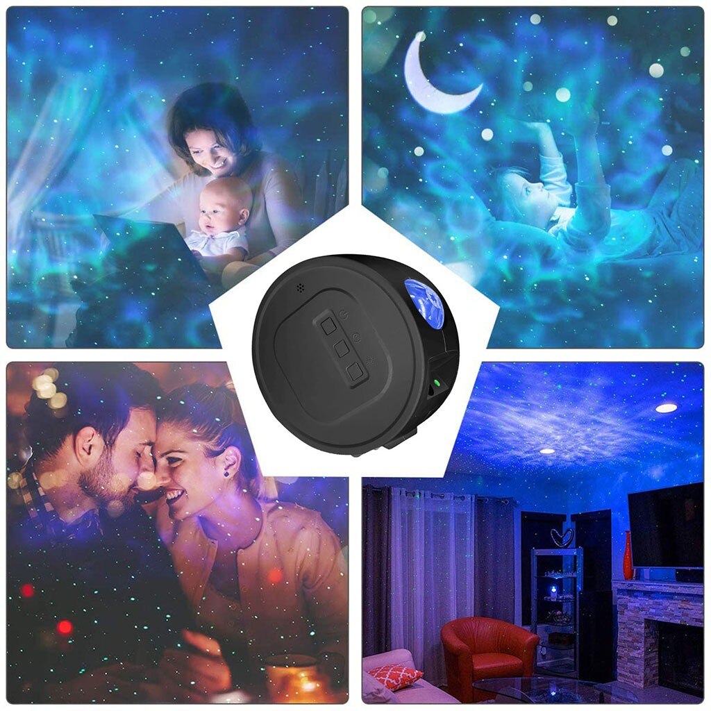 Colorful Starry Sky Galaxy Projector Nightlight Child Blueteeth USB Music Player Star Night Light Romantic Projection Lamp