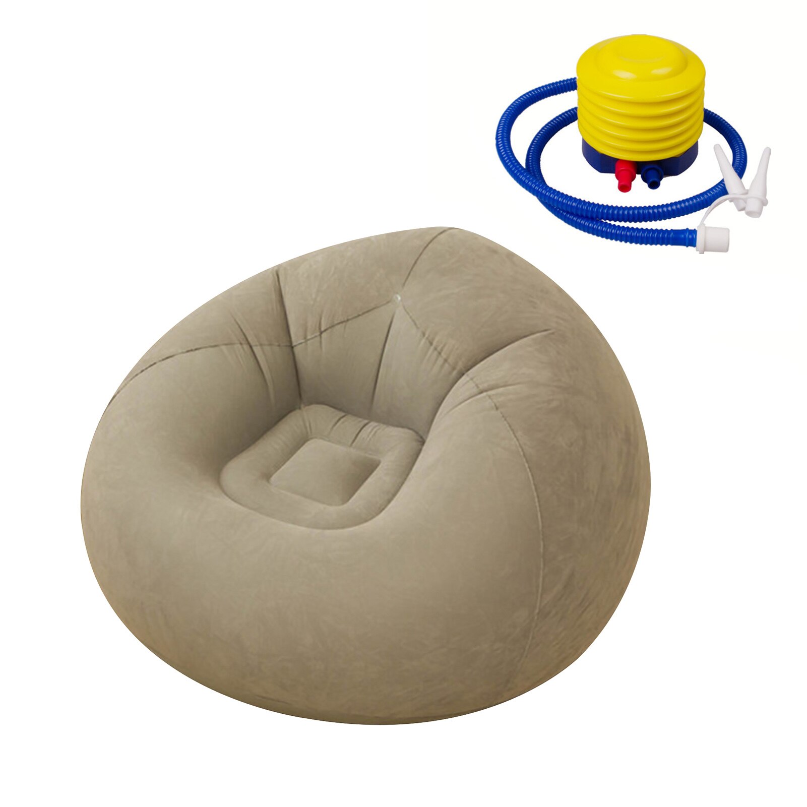 Fauteuil Wasbare Comfortabele Bean Bag Stoel Opblaasbare Luie Sofa Vouwen Lounger Ultra Zachte Couch Slaapkamer Woonkamer Outdoor: Coffee B