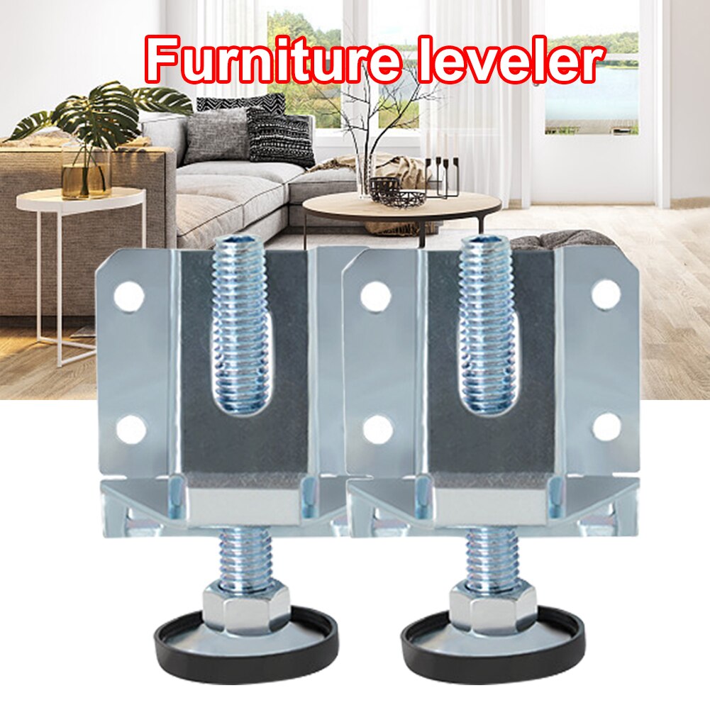 4pcs Universal Cabinets Furniture Leveler Screw On Easy Install Home Support Heavy Duty Reduce Friction Stable Leveling Feet
