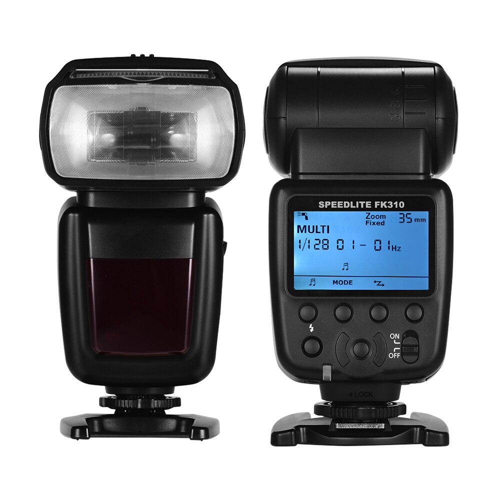 FK310-Flash inalámbrico Universal para cámara, lámpara Speedlite, luz GN33, pantalla LCD, para cámaras DSLR Canon, Nikon, Sony, Olympus, Pentax