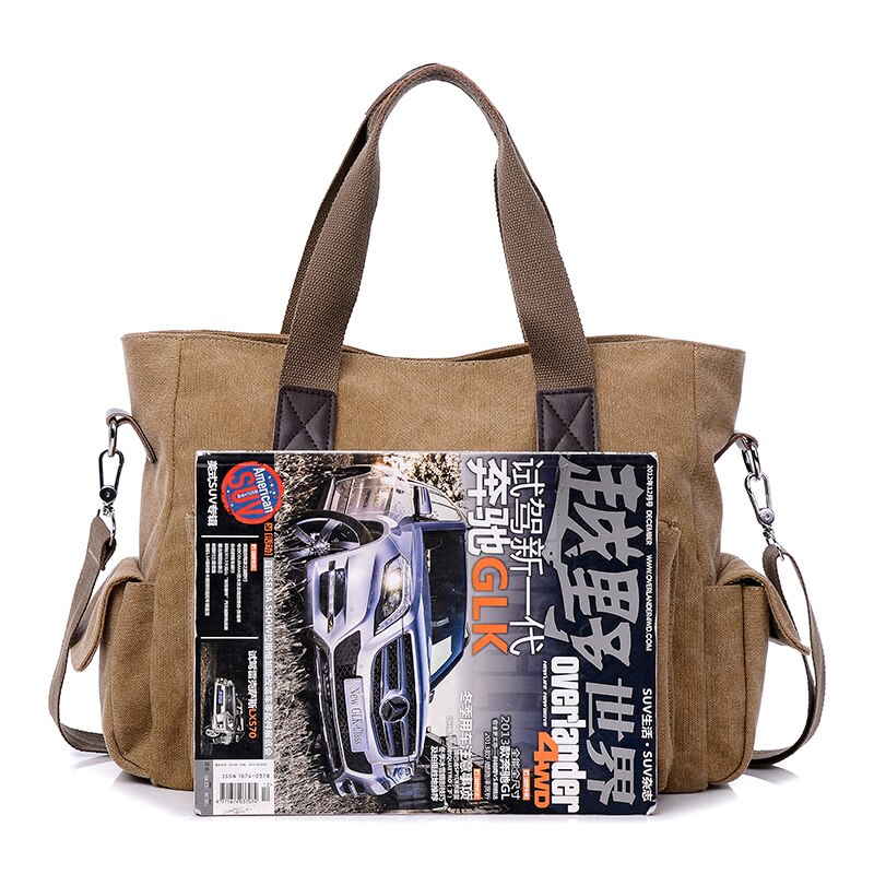 Leinwand Herren Umhängetaschen Einfarbig Multifunktions Männer Büro Jahrgang-tasche Mit Schlitz Tasche Crossbody Umhängetaschen Männer