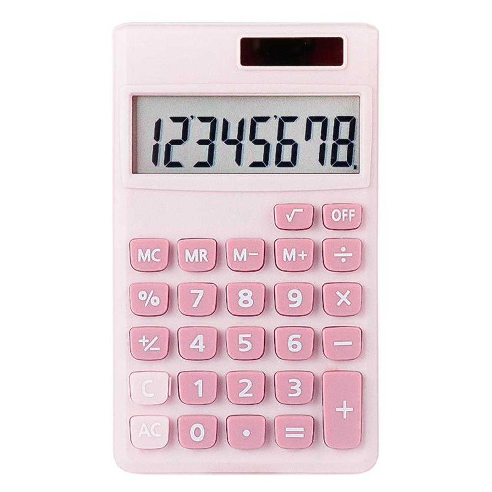 8 Digits Solar Calculator Electronic Calculator Desktop Calculators Home Office School Calculators Financial Accounting Tools: Pink