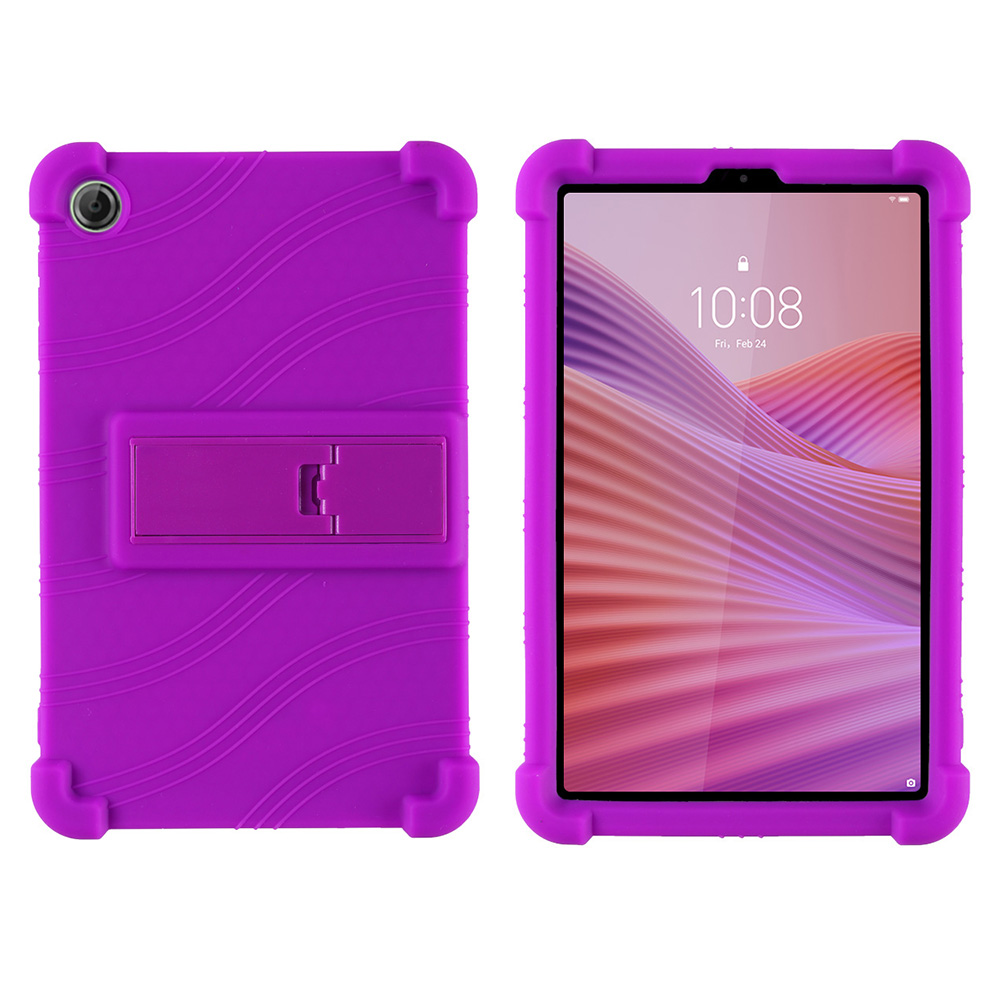 case For LENOVO Tab One 8.7 inch Tablet protective cover Android Tablet Soft Silicone Adjustable Stand protective sleeve: PURPLE