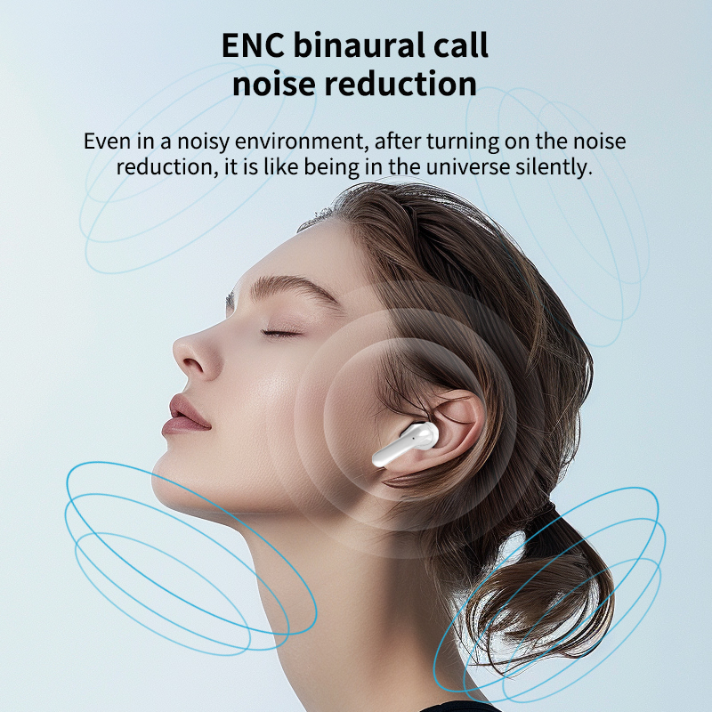 ENC Bluetooth Earbuds Active Noise Cancelling 5.4 Wireless In Ear Buds sports Portable Gaming Headphone Built-in Microphon