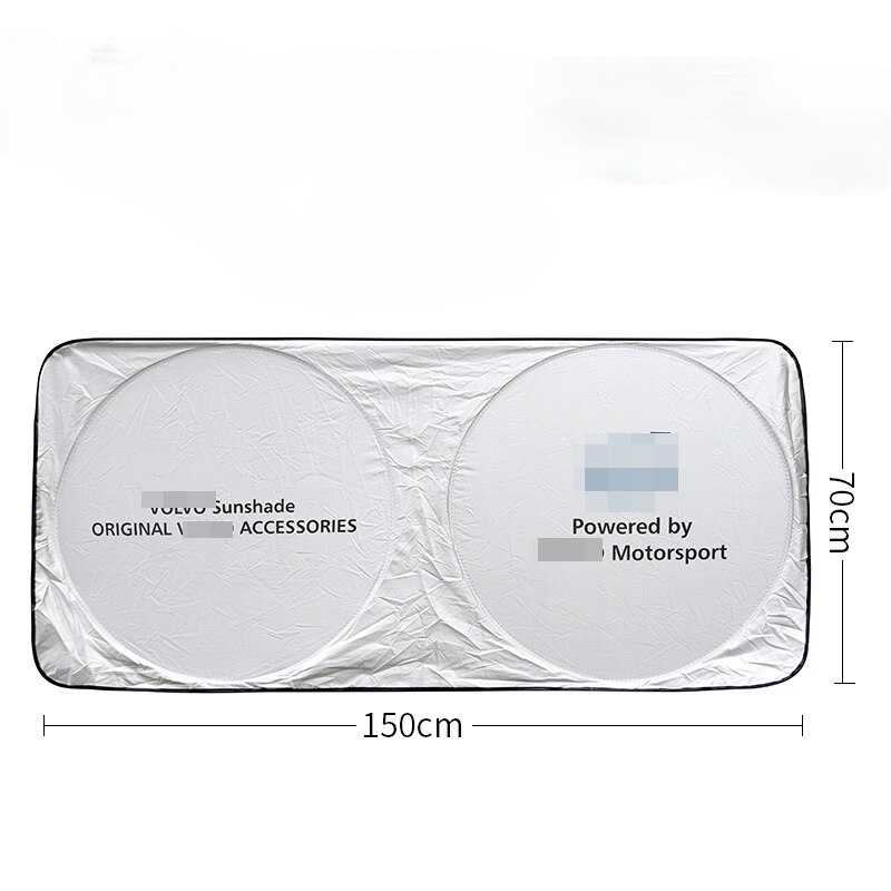 Windshield Sunshade for Volvo 60l S90 V40 Xc6 0xc90 Xc40 Sunscreen Heat-insulating Curtain Fabric Shade Pad: 150x70 with logo