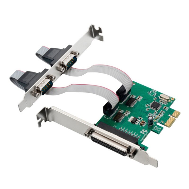Carte de contrôle PCI-E 2S1P parallèle série RS-232 + LPT, carte d&#39;extension de Port d&#39;impression CH382L pour imprimante PC: Default Title