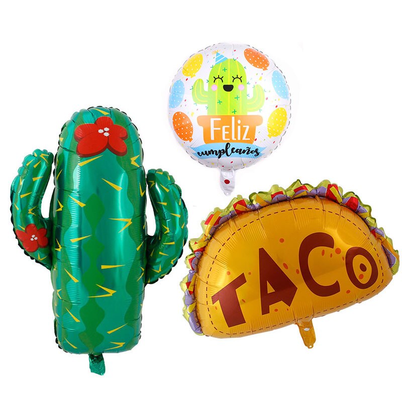 Mexican Party Alpaca Cactus Foil Balloon Alpaca Llama Banner Bachelorette Pinata Balloon Party Decor Summer Birthday Supplies