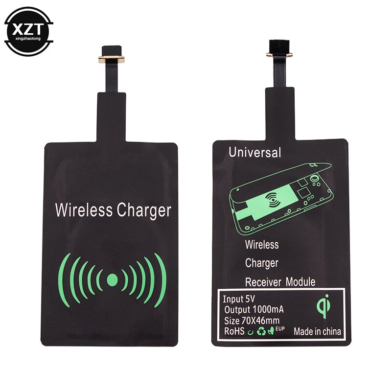 Qi Wireless Charging Receiver Adapter Micro USB Universal Wireless Fast Charger for Xiaomi Android Phone