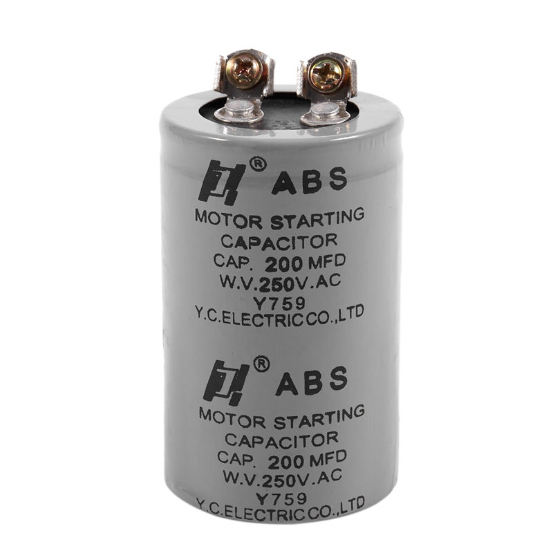 Retail 200MFD 200Uf Ac 250V Schroef Terminal Motor Starten Condensator
