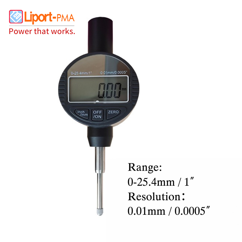 Range 0-12.7mm 0-25.4mm 0-50.8mm High Precision Digital Dial Indicators Digital Micron Indicator Gauge Micrometer Gauge Tool: Yellow