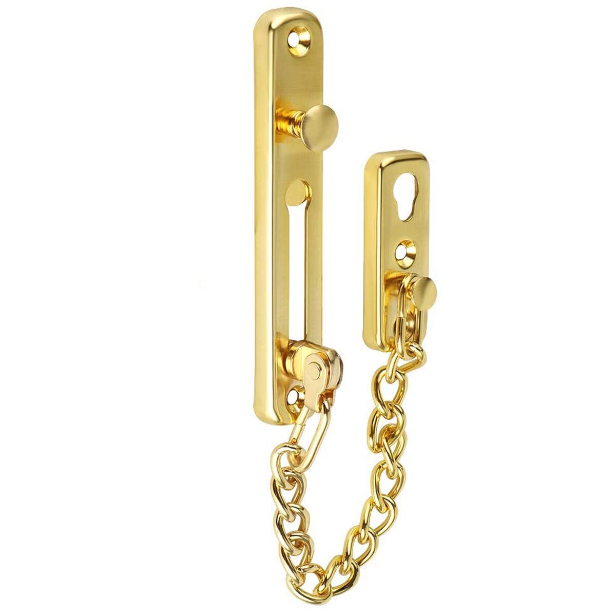 Chain Door Guard with Spring Anti-theft Press Lock, Stainless Steel Security Door Chain Lock: D