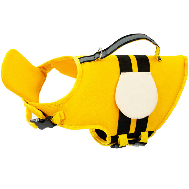 Chaleco salvavidas para perros, traje de baño para perros, Collar para perros grandes, arnés para perros, natación, traje de baño de verano, ropa bonita para perros y mascotas con abeja: S / YELLOW