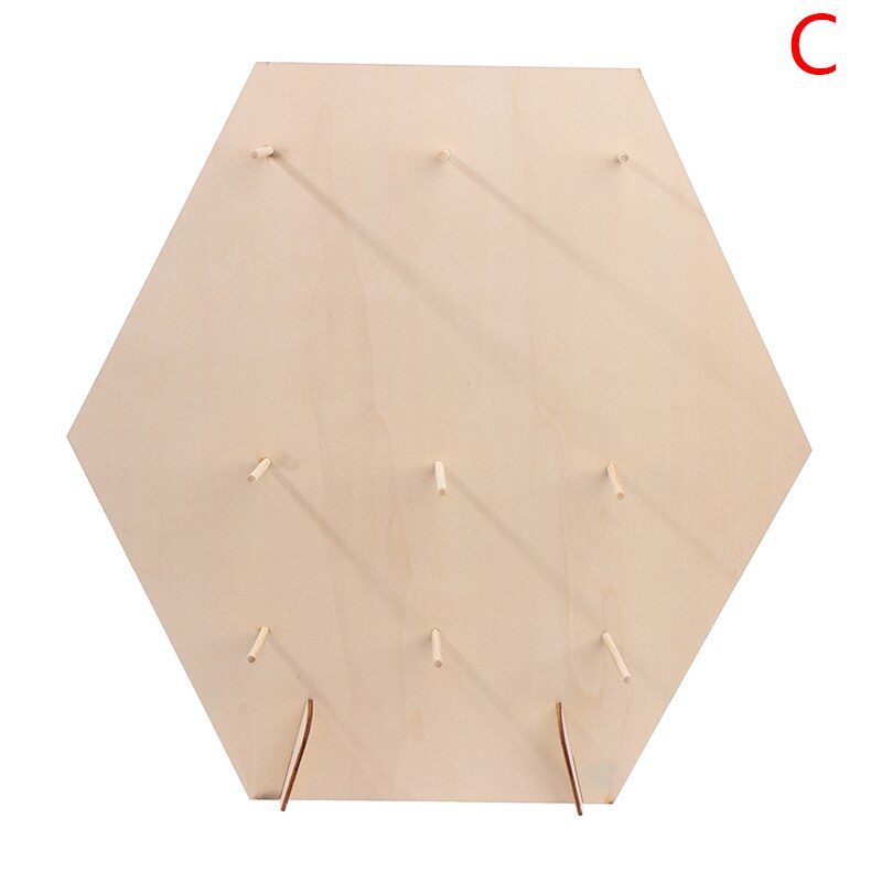 Soporte de pared de Donuts para decoración de de cumpleaños y boda, estante de exhibición de pastel de postre de madera, suministros para de Navidad, 1 unidad,: C Style1