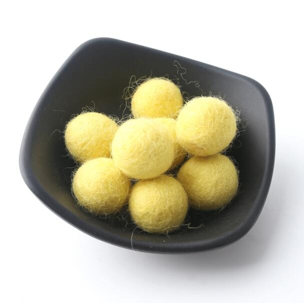 10pc/ settiä 20mm pyöreää villahuopapalloa villa pom pom helmiä 18 väriä tee-se-itse askartelu flocking pallo villapallot korut tehdä sormus helistin: Lime