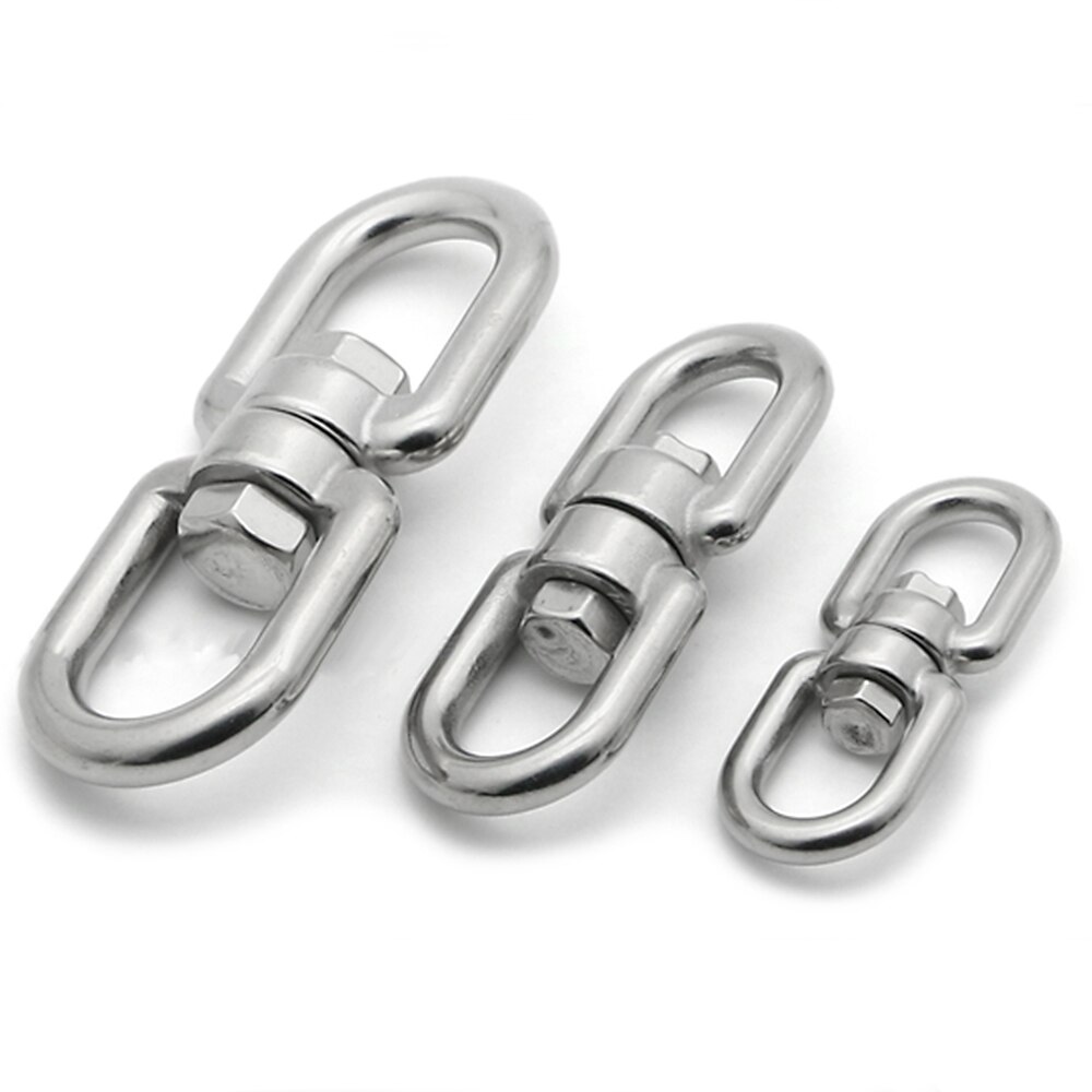 1 stk  m12 124mm rustfritt stål rett lenket kjedeslynge løfte universell svingbare kjede slynge ringe ødu til ødu rigger kjæledyrring