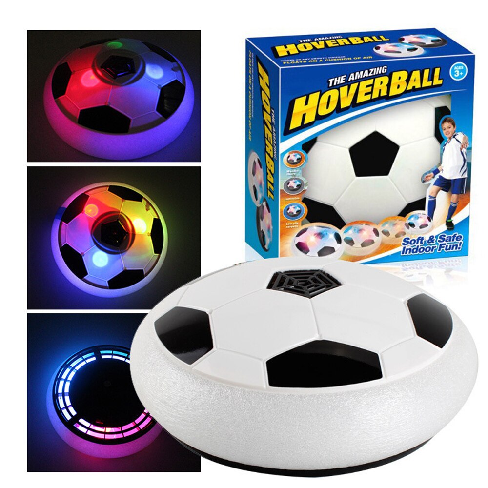 Factory verkoop LED Licht Knippert Zweven Air Power Voetbal Bal Voetbal Speelgoed Disc Zweefvliegen Game Speelgoed Kid Chidren