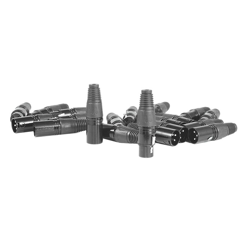 20 stück 3- poliges xlr-mikrofonverlängerungskabel (stecker auf buchse) mit mikrofonkabelstecker, audiobuchse und mikrofon-audioanschlussadapter