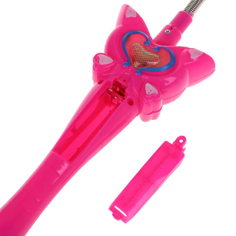 Rueda giratoria de viento con luz Flash para niños, juguete de música luminosa, palo mágico de mariposa, , 1 unidad
