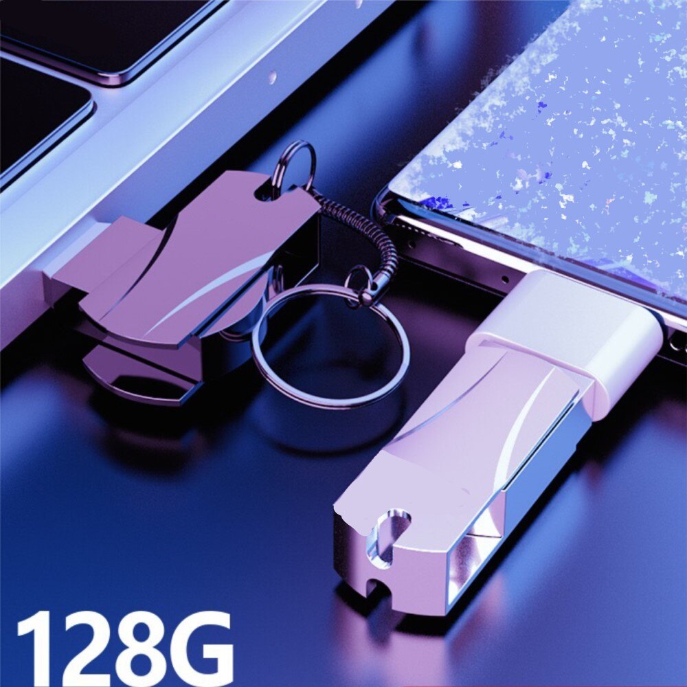 High Speed Solid U Disk 128g Mobile Phone Computer Dual Purpose Metal Car Music Dust And Shock Proof