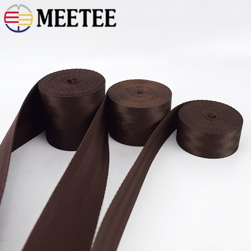 Meetee 10 meter 20-50mm nylon band auto veiligheidsgordel diy rugzak huisdier riem riem naaien knutselen accessoires  rd003