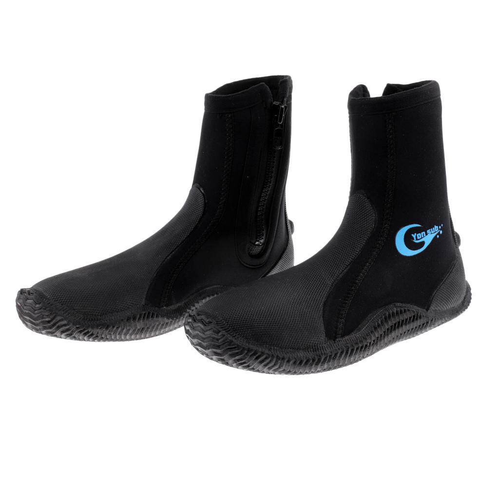 Muta da sub in Neoprene da 5mm scarpe da acqua antiscivolo stivali alti superiori caldi surf inverno nuoto Kayak muta da pesca subacquea
