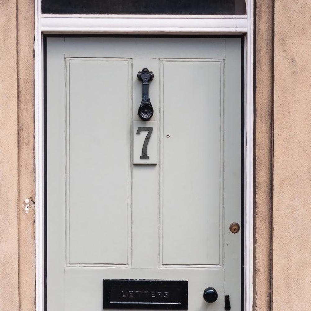 Metal Digital Door Numbers Cast Iron House Sign Doorplate Hotel Apartment Home Street Garden Outdoor Mailbox Numbers with Screws