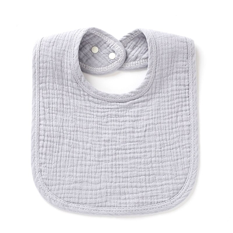 Babyvoeding Kwijlen Slabbetjes 4-Lagen Katoen Gaas Speeksel Handdoek Bandana Burp Doek: Ash grey