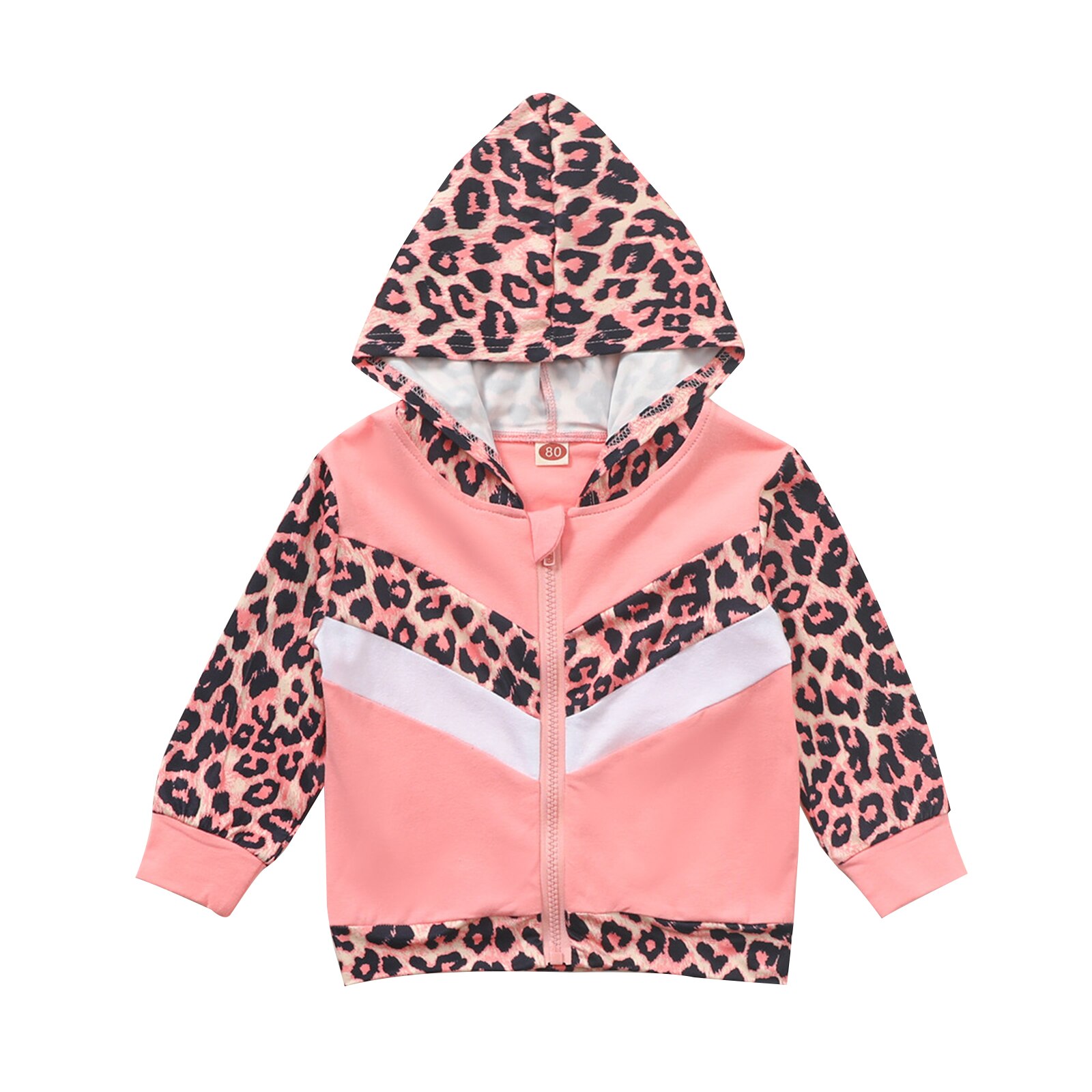 Kids Kapmantel, Fall Top, V-hals Rits Outdoor Meisje Elastische Blouse Patchwork Warme Winter Hoed