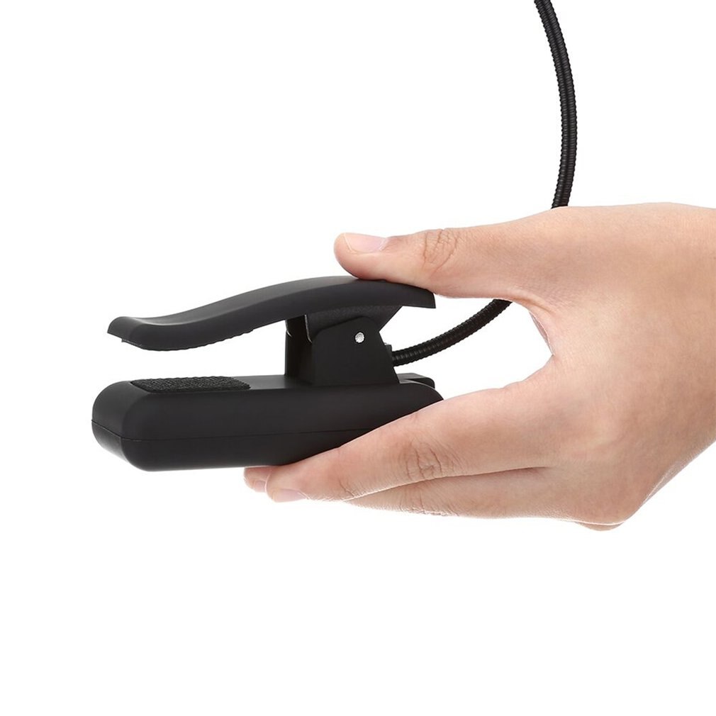 USB Battery Clip on Book Reading LED Light 6W COB Flexible Arm Stand Lamp for Laptop Notebook Working Portable Night Light LESHP