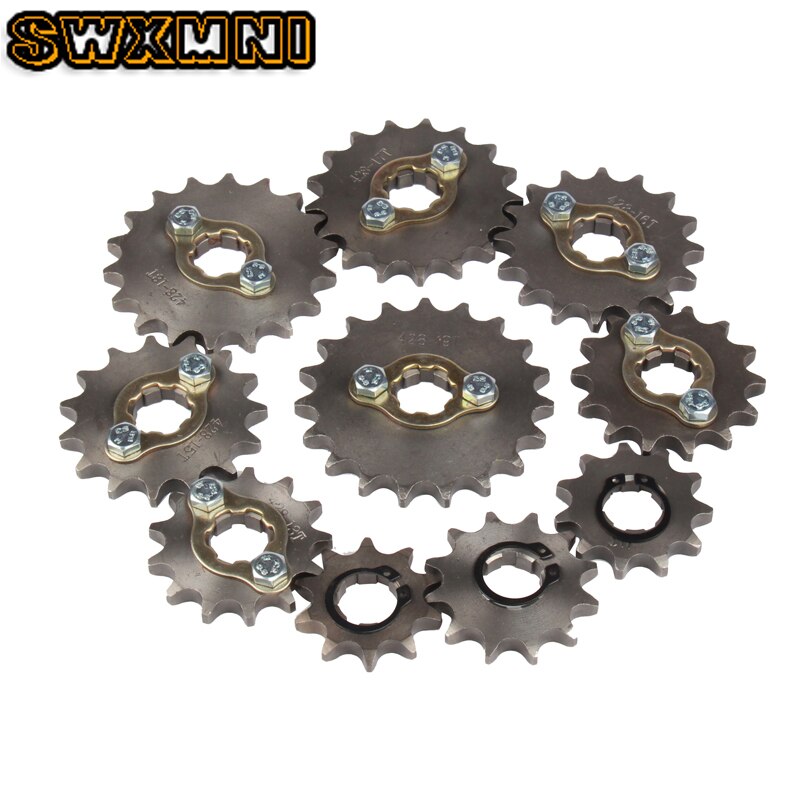 428# 15T Teeth Front Engine 17mm 20mm Chain Sprocket With Retainer Plate Locker for Dirt Pit Bike ATV Quad Go Kart Moped Buggy