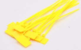Farve skiltning kabelbånd 4*150 etiket nylon kabelbånd plast netværkskabel mærkning kabelbånd tilstrækkelig mængde  of 250 tegn: Gul