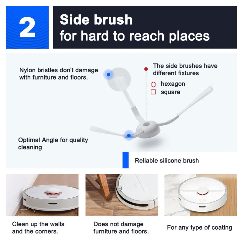 Dla Xiaomi G1, Mi Robot Vacuum-Mop Essential, filtr Hepa, akcesoria do robotów odkurzających, szczotka główna, szczotka boczna, ściereczki do mopa części zamienne do domu