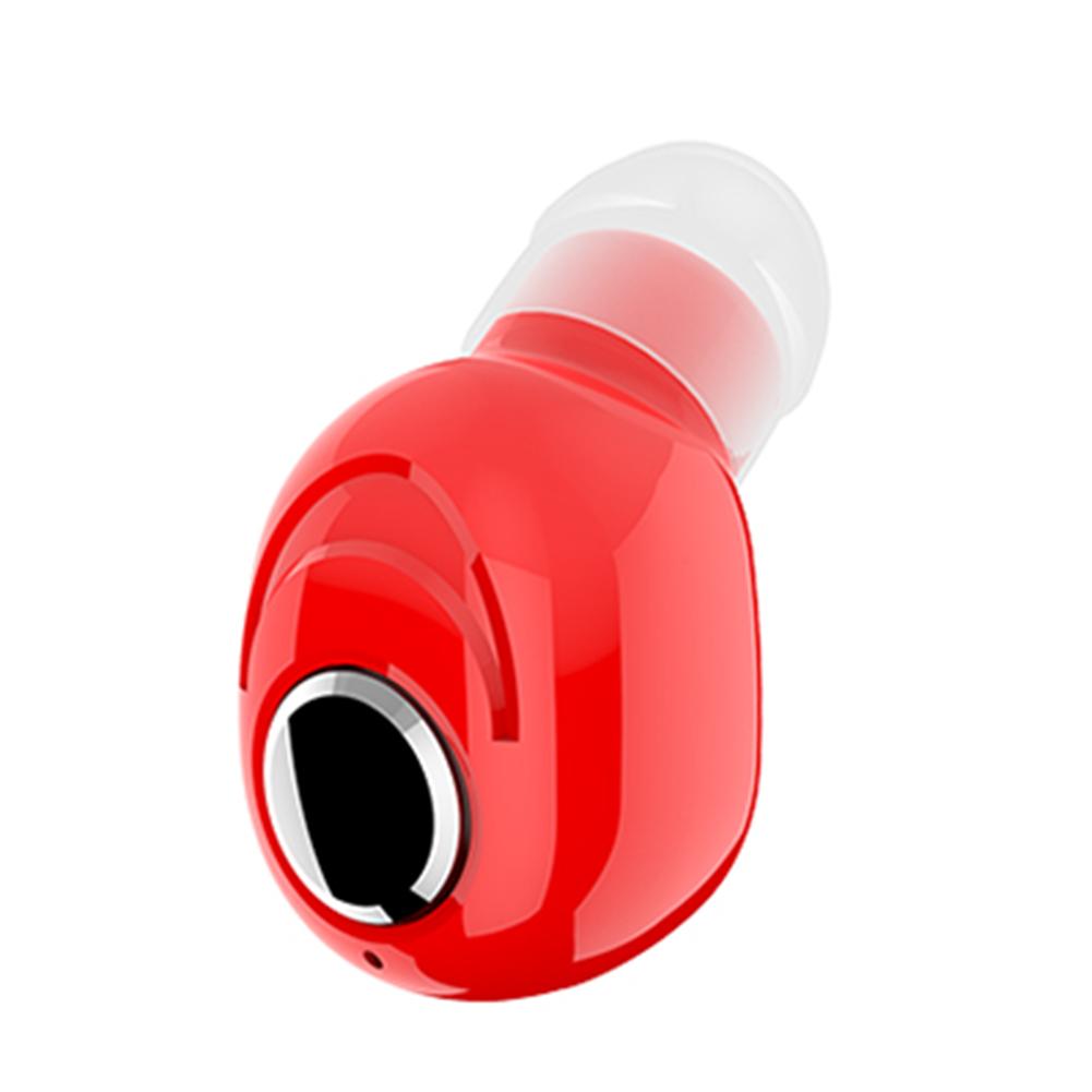 Mini trådløs bluetooth øretelefon v5.0 stereo in-ear headset med mikrofon sportskører øretelefoner øretelefoner til samsung huawei xiaomi: Rød