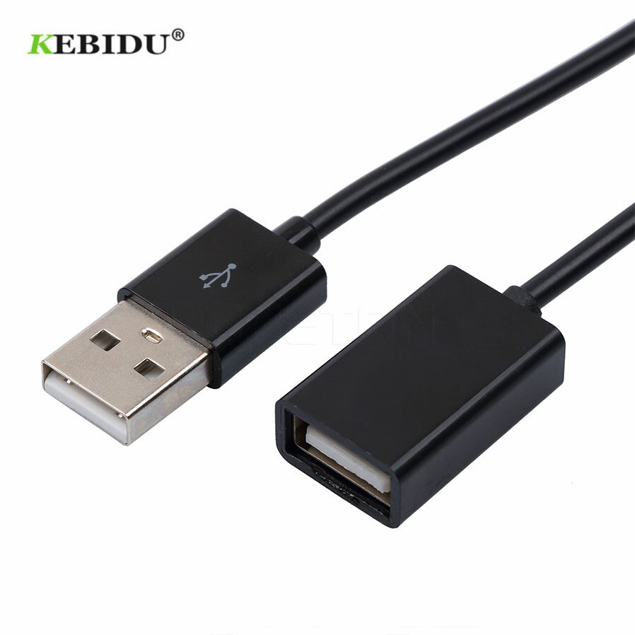 Kebidu pvc material usb 2.0 hane till hona förlänga förlängningsadapter kabel sladdförlängare för pc laptop vit fasion