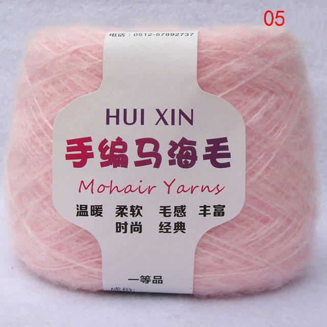 2 x 50 g zijde mohair garen voor breien glitter pailletten garen handbreigaren doe-het-zelf haakgaren zacht mohair breigaren voor doe-het-zelf trui