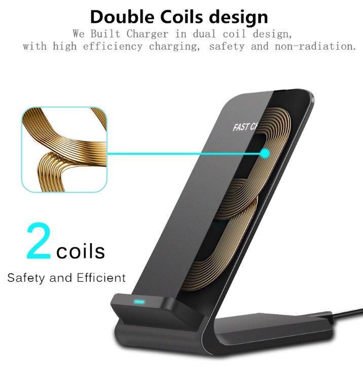 Chargeur sans fil Qi + connecteur de réception type-c pour Honor 10/Honor 9/Honor 8 Pro support de quai de charge rapide pour Honor View 10