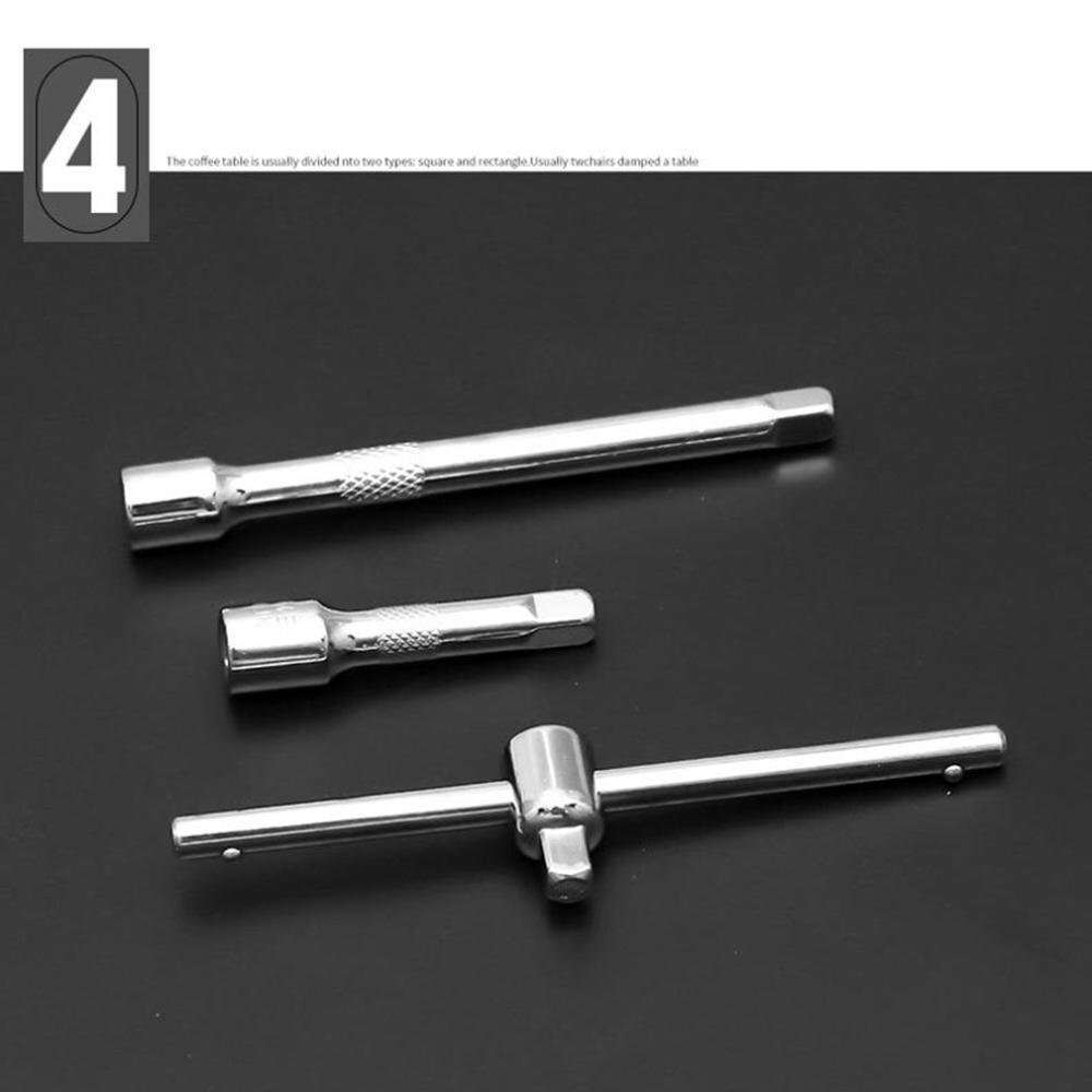 46-Piece Auto Repair Kit Tool Car Maintenance Car Sleeve Car Repair Kit Set Chrome Vanadium Steel BLACK