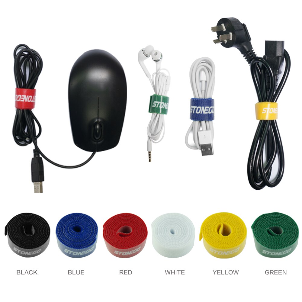 Stonego Usb Kabel Winder Kabel Organizer Ties Muis Draad Oortelefoon Houder Hdmi Cord Gratis Cut Management Telefoon Hoop Tape Protector