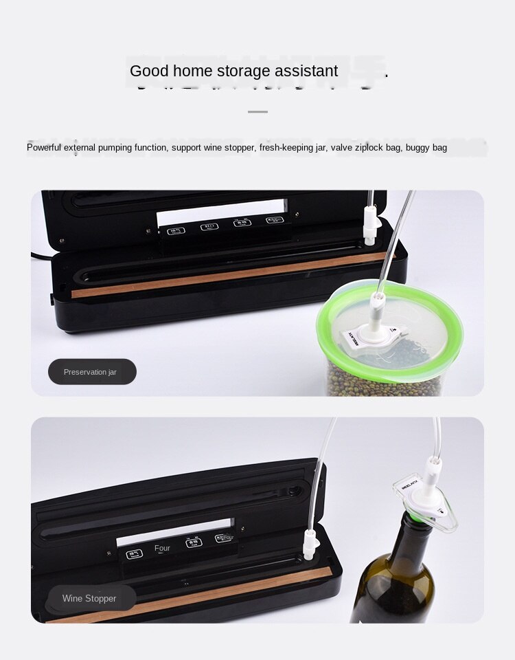 Vacuum Sealer V2 125W Built-in Cutter Automatic Food Packing Machine 10 Free Bags Best Vacuum Packer for Kitchen220V