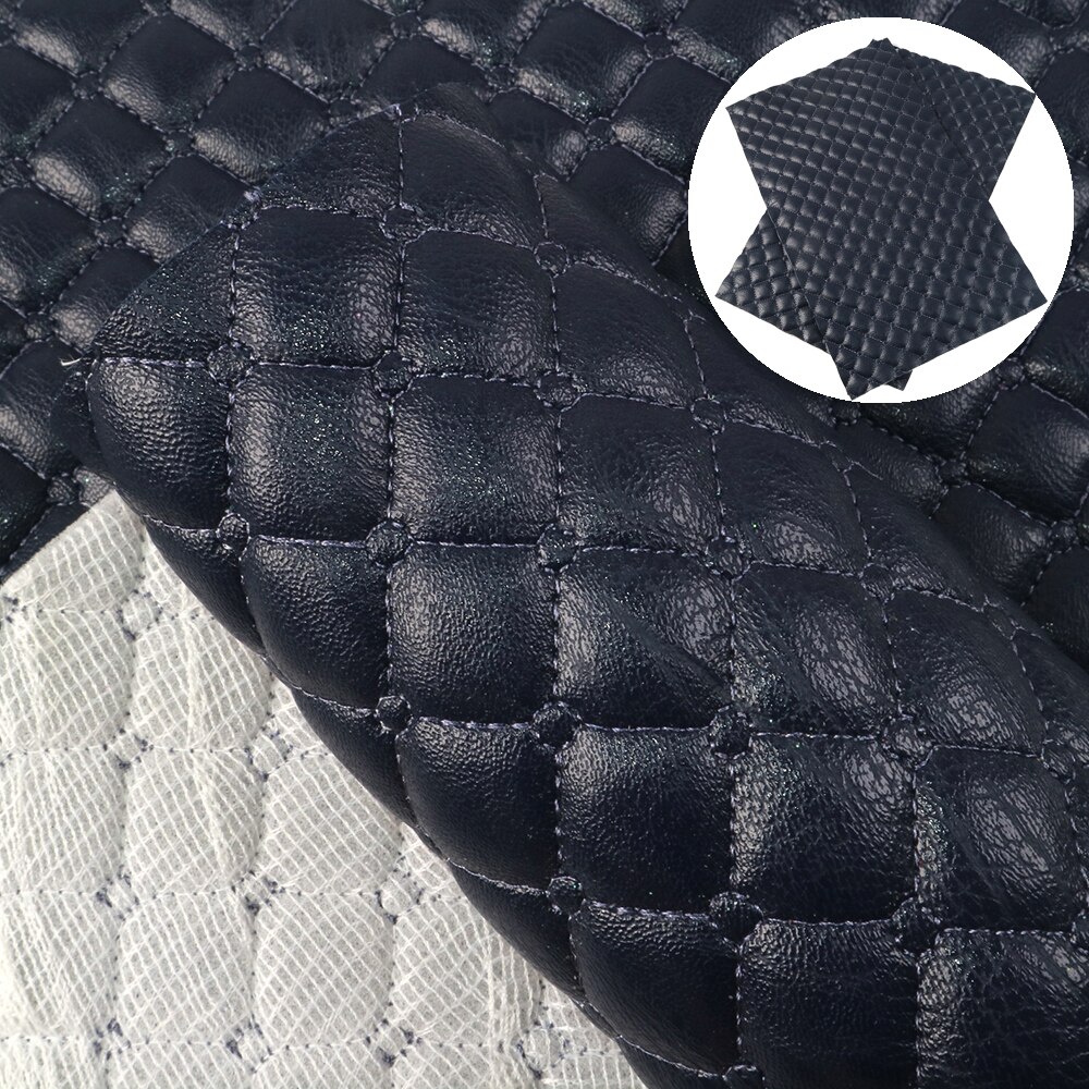 20x33cm Bump Texture Synthetic Leather Fabric Sheets Grid Pattern Quilted Cotton Faux Leather Sheets DIY Bag Sewing,1Yc7500: 1091393006