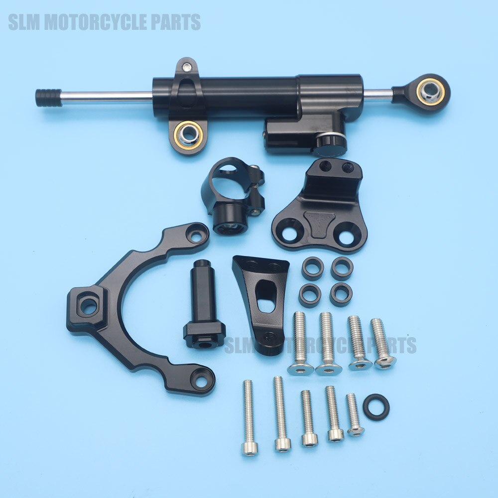 Motorcycles Adjustable Steering Stabilize Damper Bracket Kit For Kawasaki Z900: F