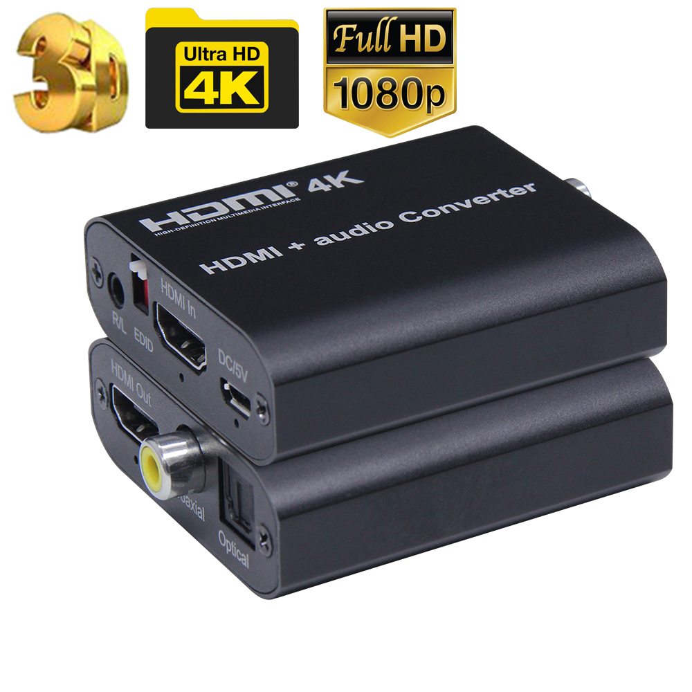 UHD 4 k HDMI audio extractor splitter HDMI ARC adapter HDMI naar SPDIF 5.1 Kanaals + L/R met EDID, ARC functies