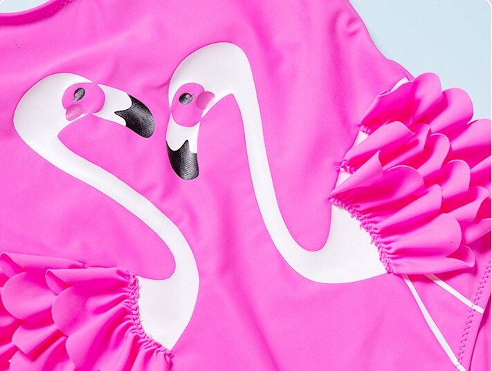 Kinderen Badpak Meisjes Flamingo Een Stuk Baby Cartoon Print Badpak Kinderen Bikini Voor 2-6years Meisjes Badmode