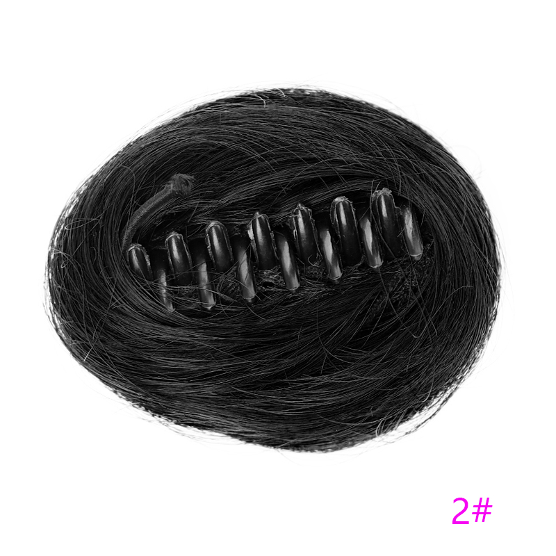 Women's Claw clip Hair Buns Synthetic Curly Chignon Ombre Claw Hair Messy Buns Updo claw Clip In Hairpiece For Women: T1B/613