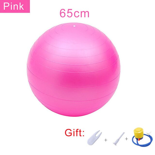 SONGYI Yoga Ball Pilates Fitness Balance Ball Gymnastic Pregnant Woman Exercise Fitness Midwifery PVC Ball 55/65/75 CM: Pink-65cm