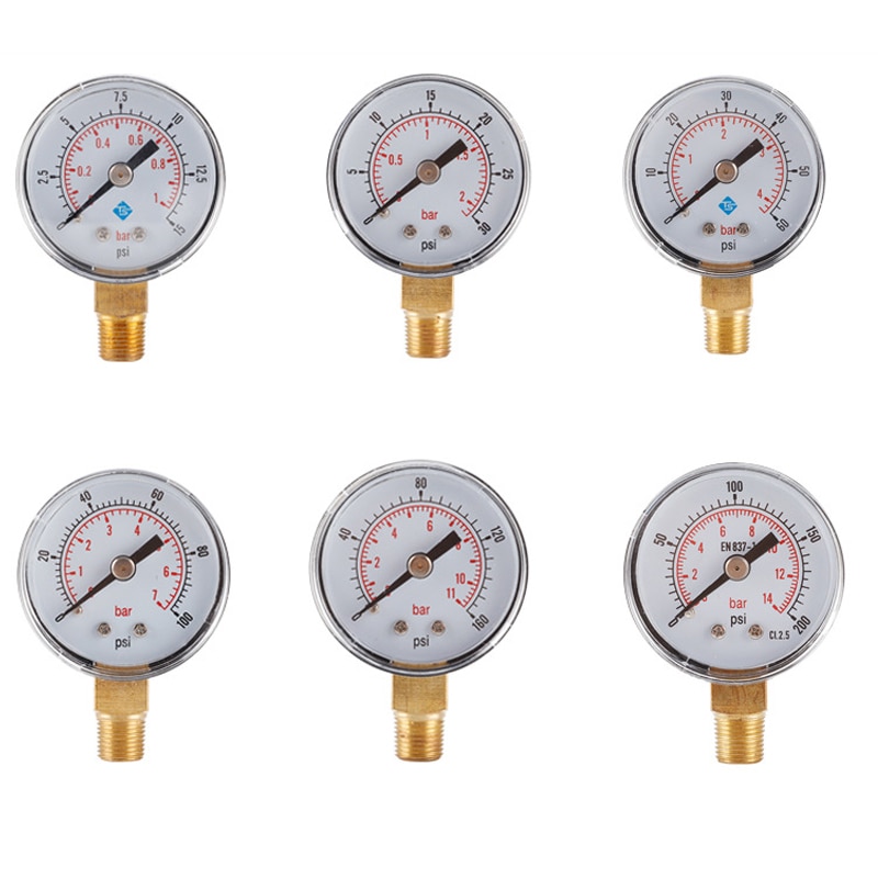 15/30/60/100/160/200/300 Psi Axiale Manometers Met... – Grandado