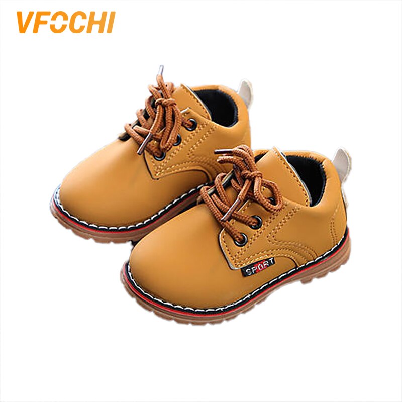 Bottes martin pour garçons vfochi pour enfants, chaussures d'extérieur antidérapantes et souples pour garçons, chaussures décontractées pour enfants, bottes en cuir unisexes pour garçons et filles