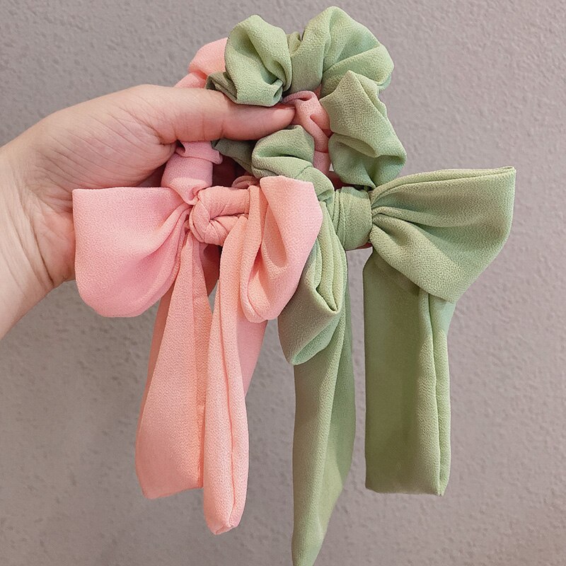 Cinta elástica para el pelo para mujer, lazo con nudo de Color sólido, adorno para el pelo, coletero, accesorios para el cabello